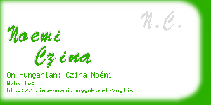 noemi czina business card